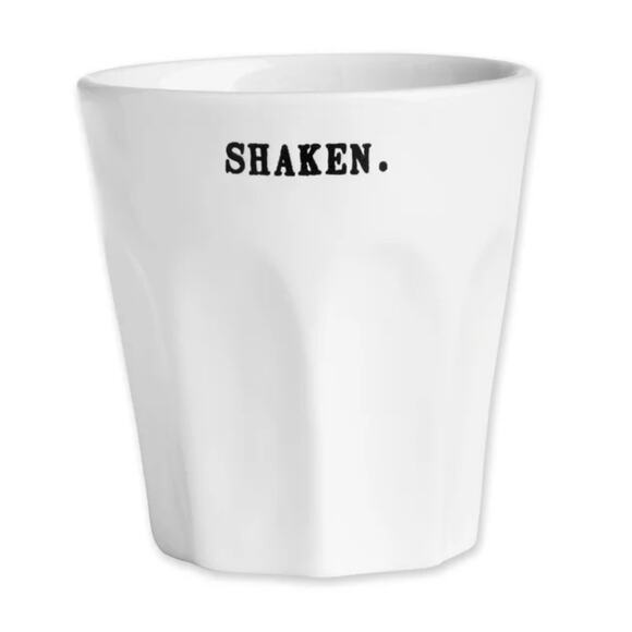 Rae Dunn Ceramic DRINKING GLASS Set (3) Glassware 8oz DIRTY MIXED SHAKEN Martini - Picture 6 of 10